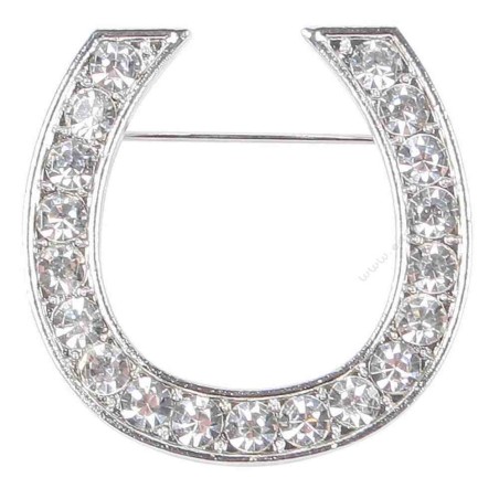 Broche Crystal Horseshoe pour cavalière