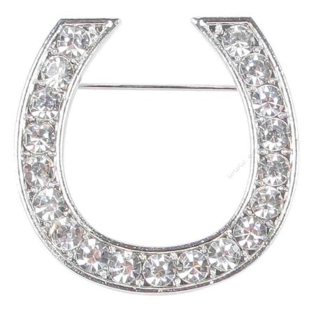 Broche Crystal Horseshoe pour cavalière