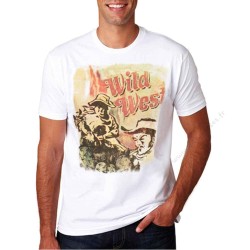 T-Shirt Wrangler Wild West Blanc