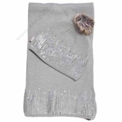 Ensemble Bonnet Echarpe HV Polo Sequins