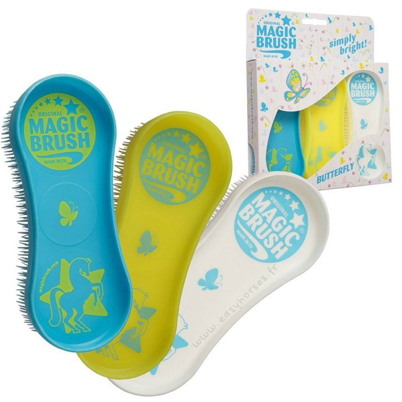 Harry's Horses Lot de 3 Brosses Magic Brush Butterfly